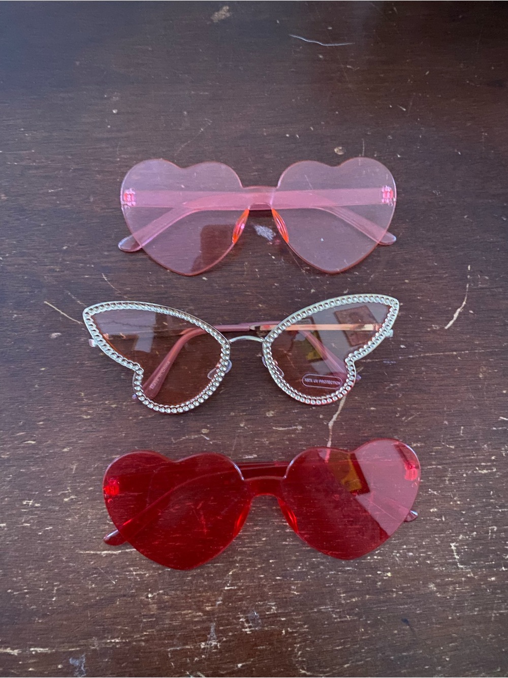 Sunglasses Lot 3 Pairs Heart and Butterfly Shaped